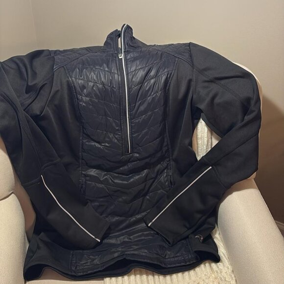 Champion Quilted Puffer Duo Dry Venture Warm Half Zip Pullover Size Large - Picture 2 of 11